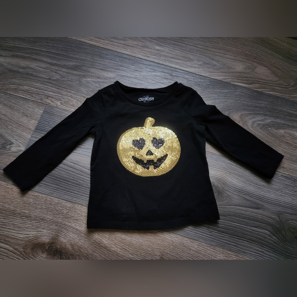 OSHKOSH B'GOSH HALLOWEEN PUMPKIN LONG SLEEVE T SHIRT - size: 18m